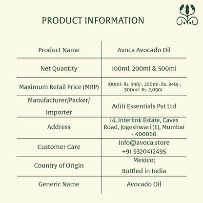 Avoca Extra Virgin Avocado Oil